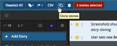 Cloning multiple stories in Pivotal Tracker
