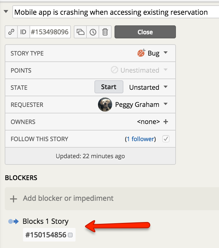 Managing story dependencies in Pivotal Tracker