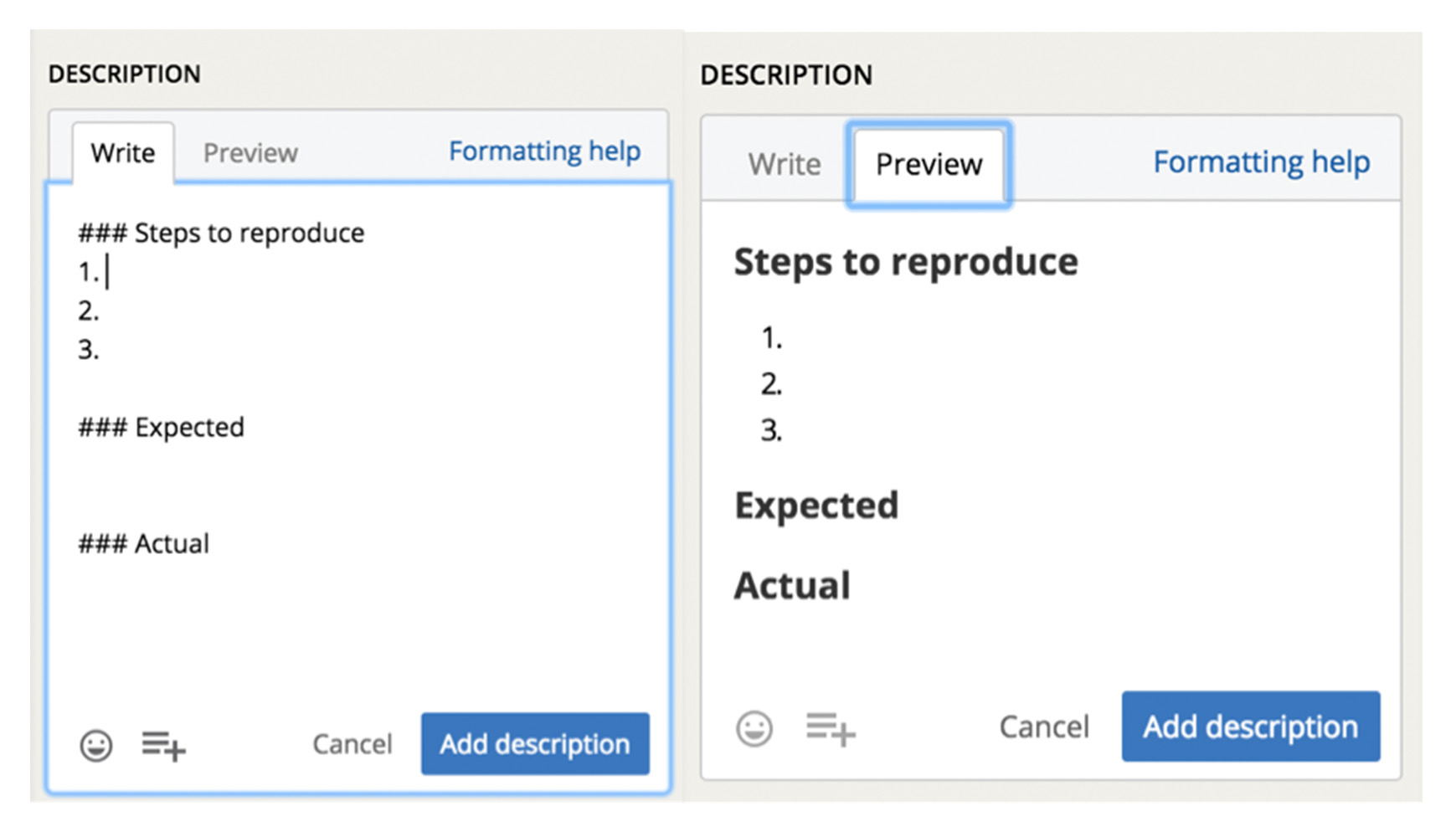 The Bug Report story template in Pivotal Tracker.