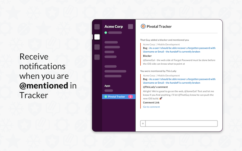 Slack integration for Pivotal Tracker - notifications